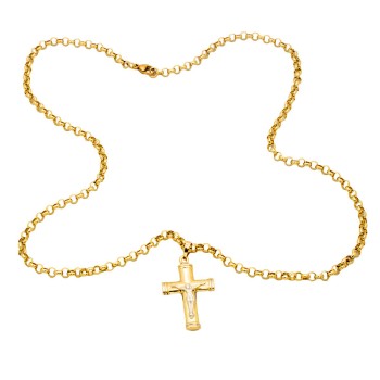 9ct gold 10.4g 20 inch Crucifix Pendant with chain